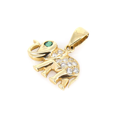 Elephant Pendant 14K Gold