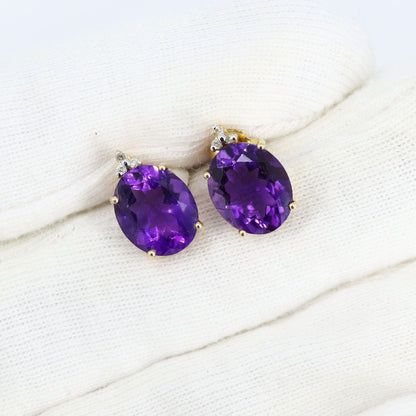 Amethyst Earring 14K Gold