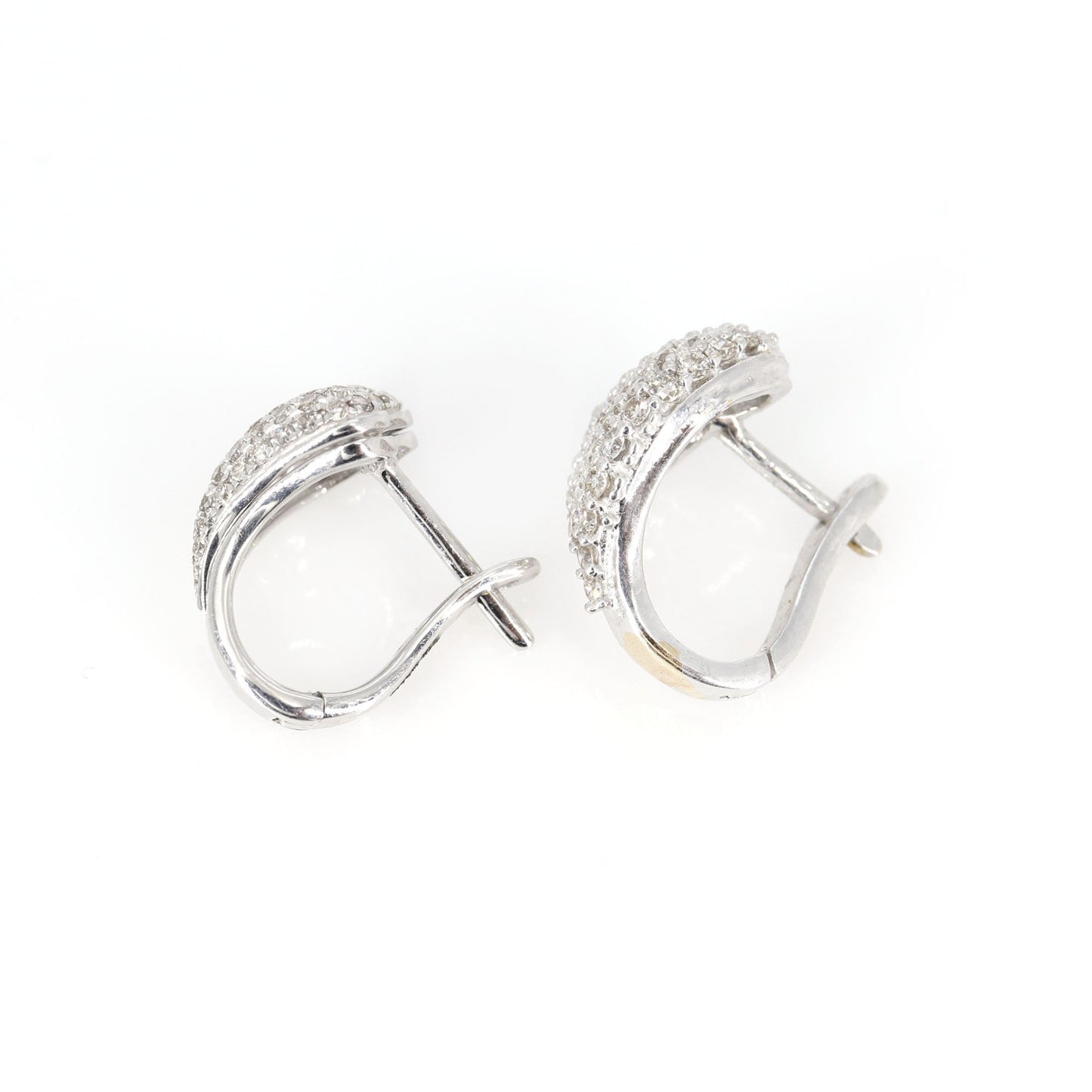 White Stud Earring 18K Gold