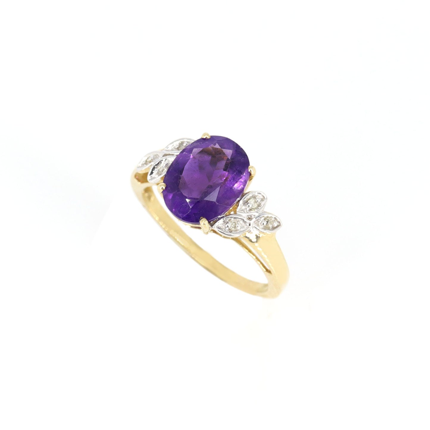 High Quality Amethyst Ring 14K Gold