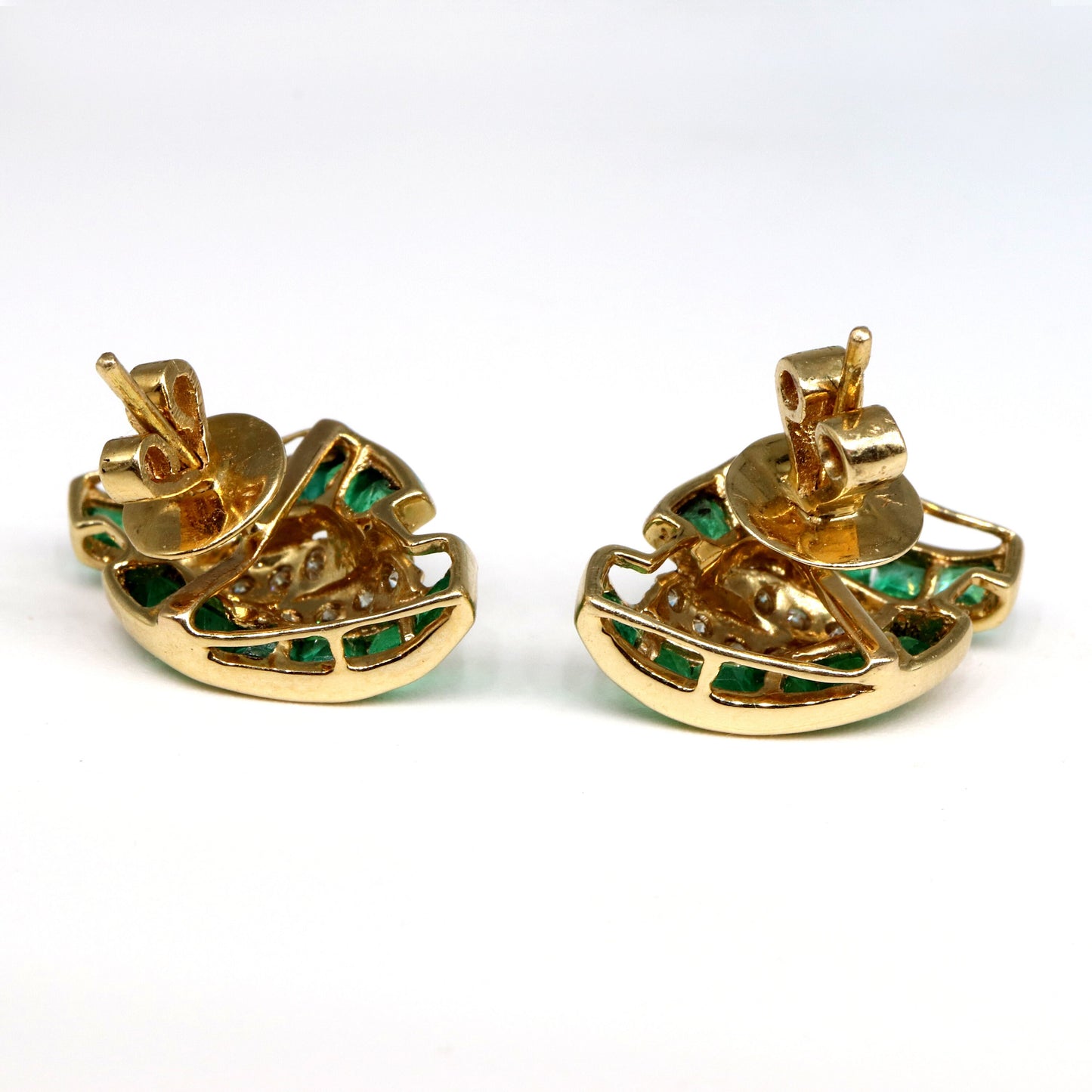 Emerald Stud Earring 14K Gold