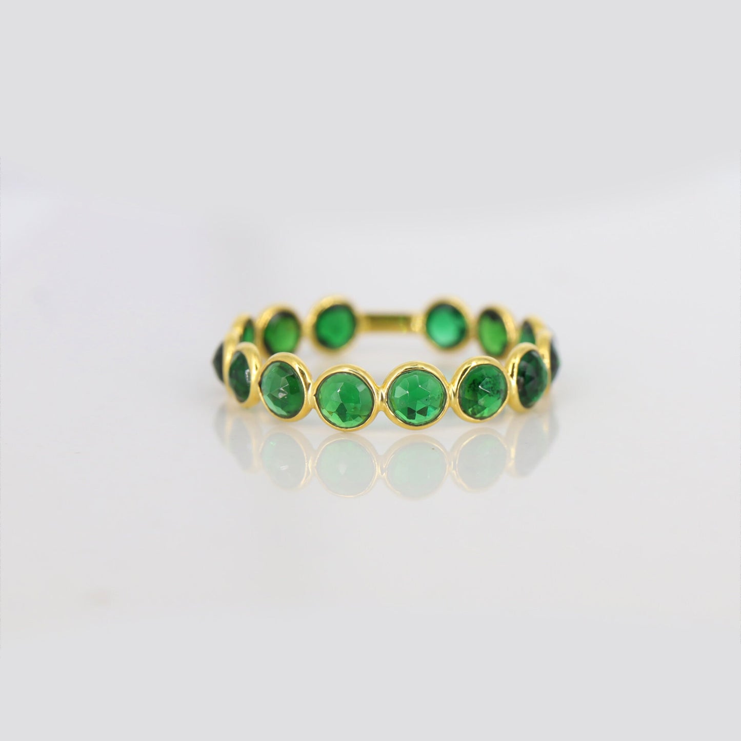 Chrome Tourmaline Ring 18K Gold