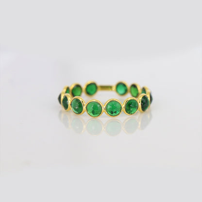 Chrome Tourmaline Ring 18K Gold