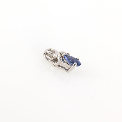 Dainty Blue Sapphire Pendant Gold