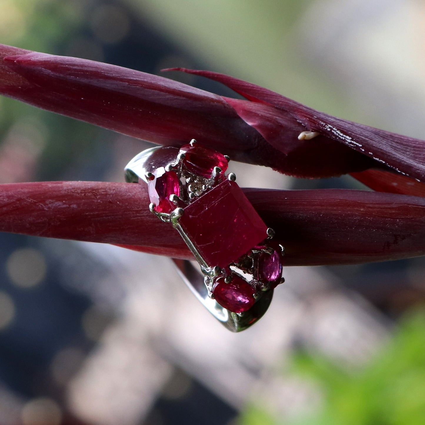 Handmade Ruby & Ring Silver