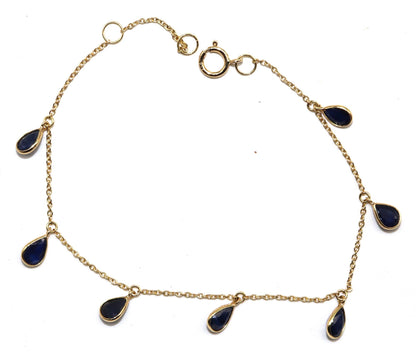 Sapphire Bracelet 18K Gold
