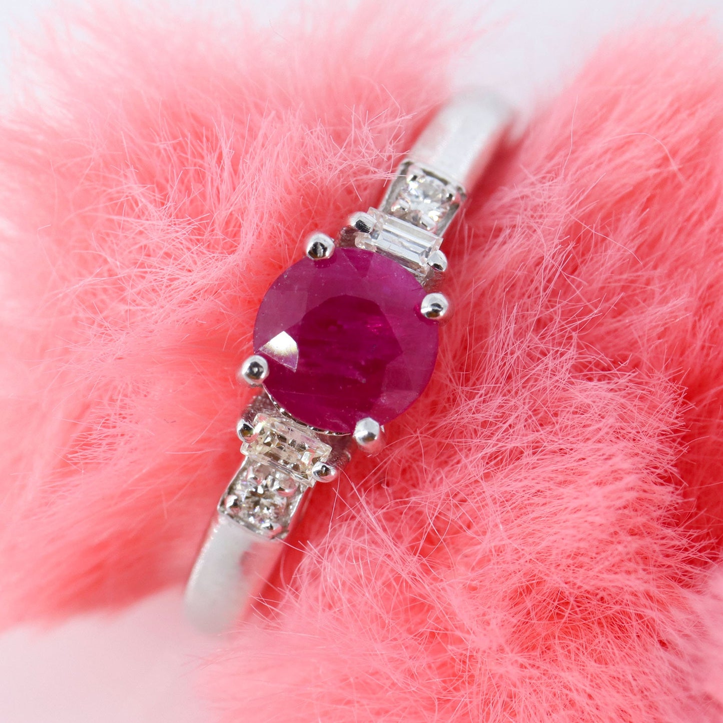 Classic Ruby Ring Silver