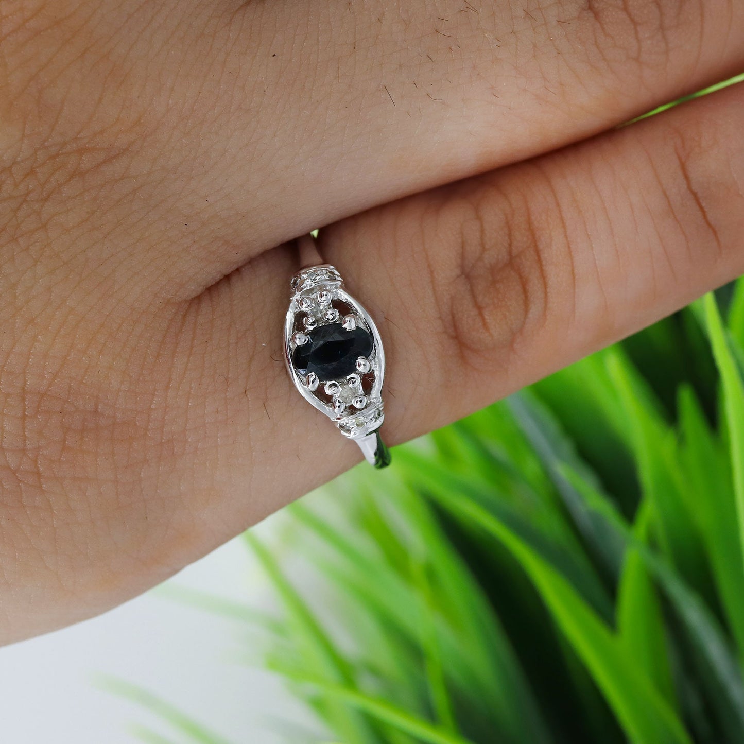 Blue Sapphire Ring Silver