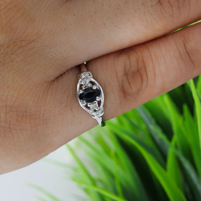 Blue Sapphire Ring Silver