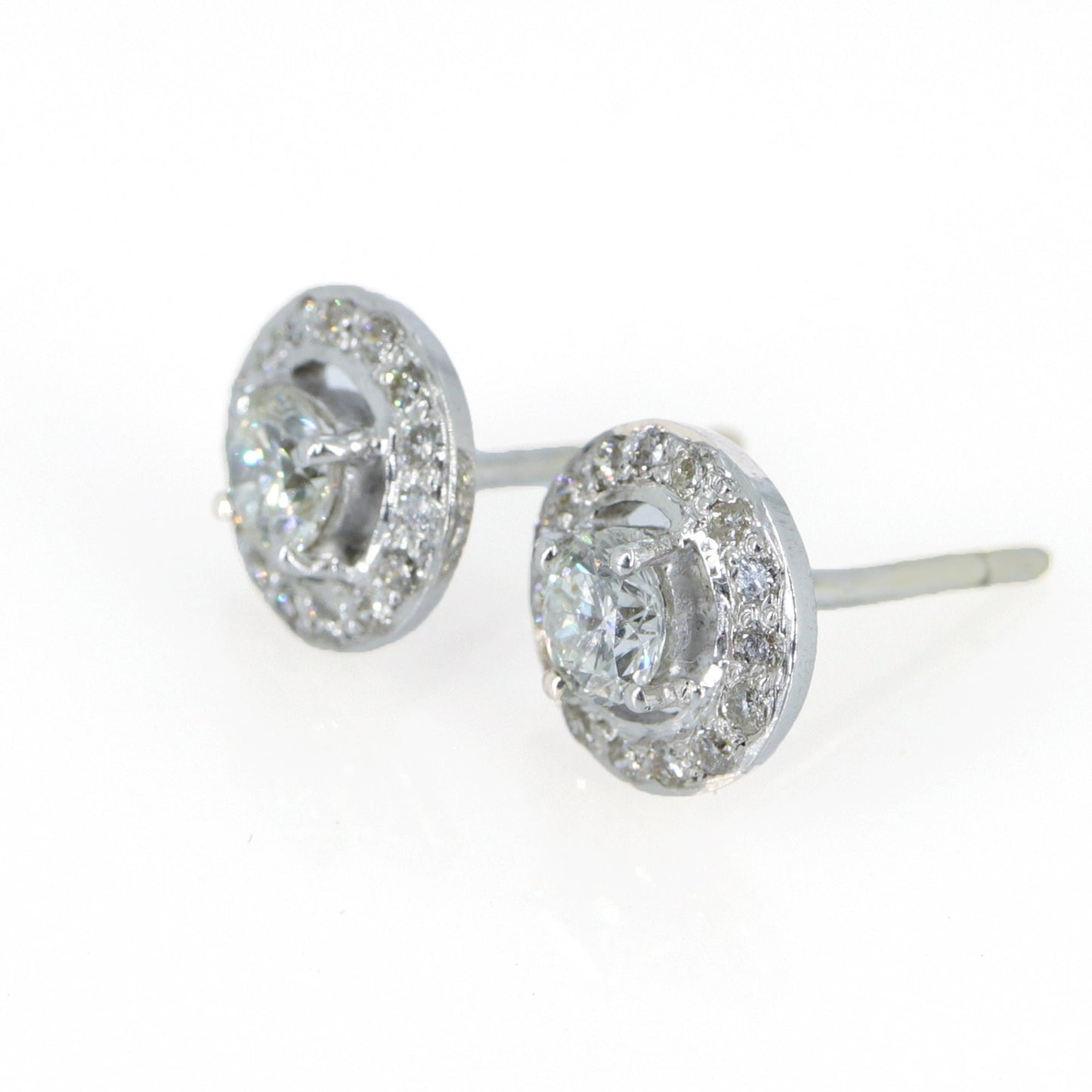 0.60 Halo Earring 18K Gold