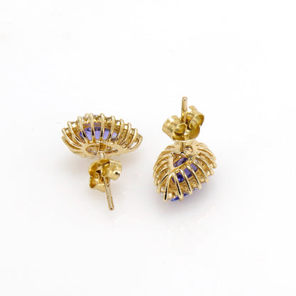 Pear Shape Engagement Stud Earring 14K Gold
