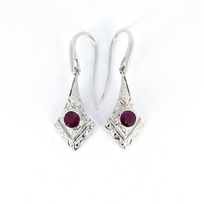 9K White Earring Gold