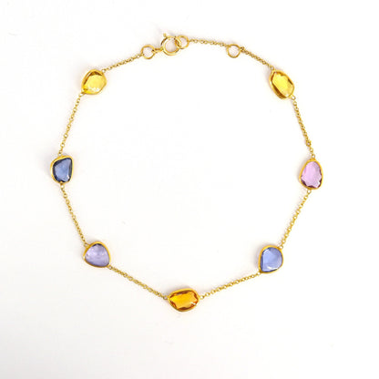 Multi Sapphire Bracelet 18K Gold