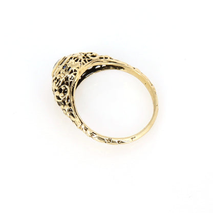 Old Filigree Edwardian Sapphire Ring Gold
