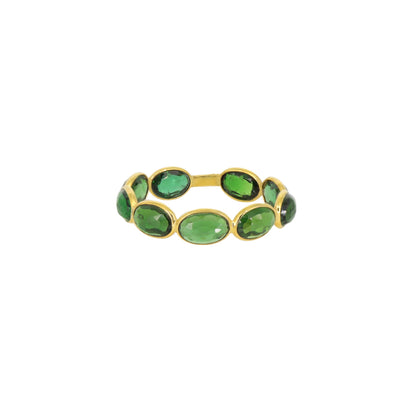Bezel Chrome Tourmaline Ring 18K Gold
