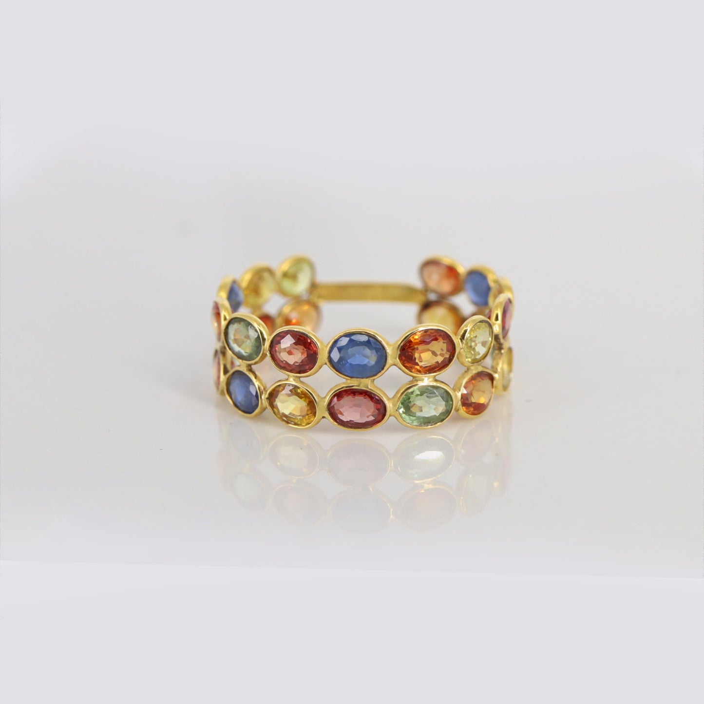 Multi Sapphire Ring 18K Gold