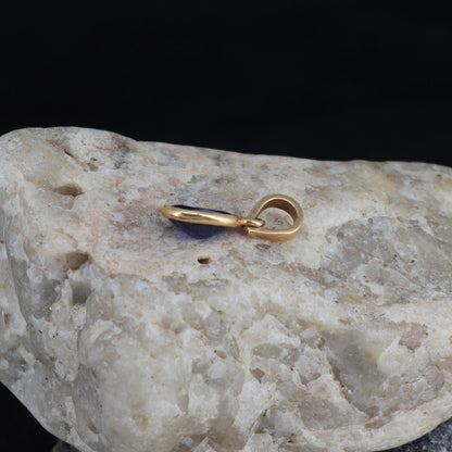 Oval Cut Blue Sapphire Necklace 14K Gold