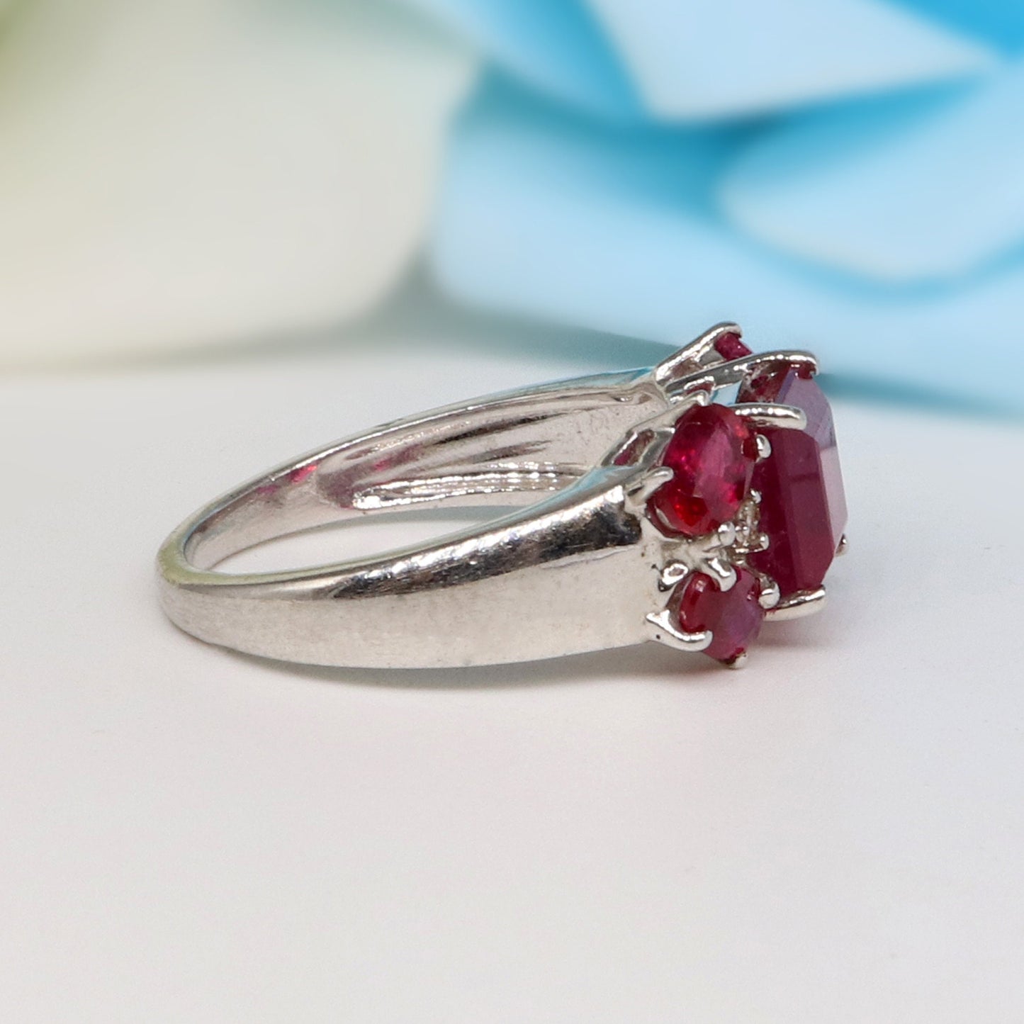 Handmade Ruby & Ring Silver