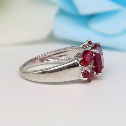 Handmade Ruby & Ring Silver