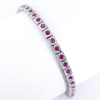 Ruby Bracelet Silver