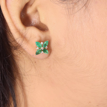 Emerald Earring 14K Gold