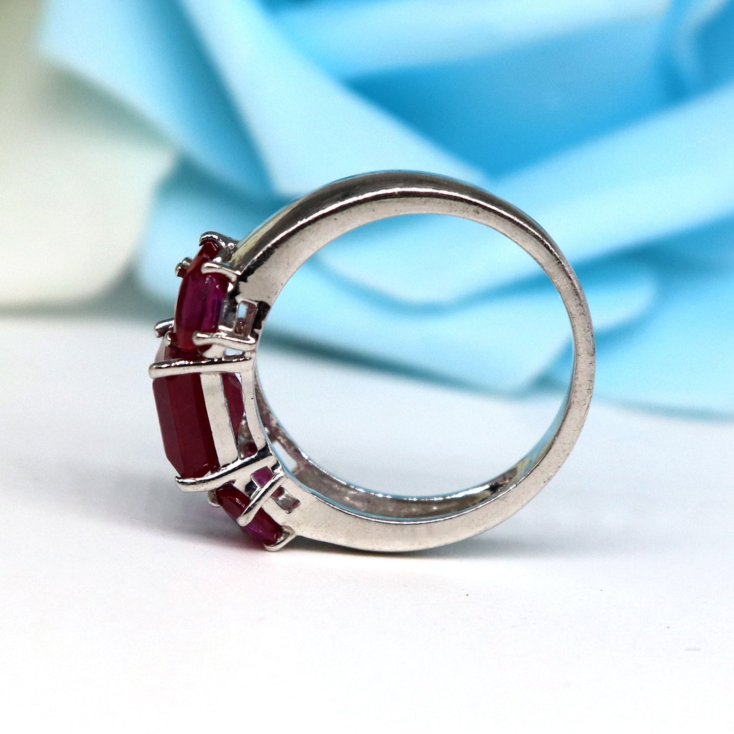 Handmade Ruby & Ring Silver