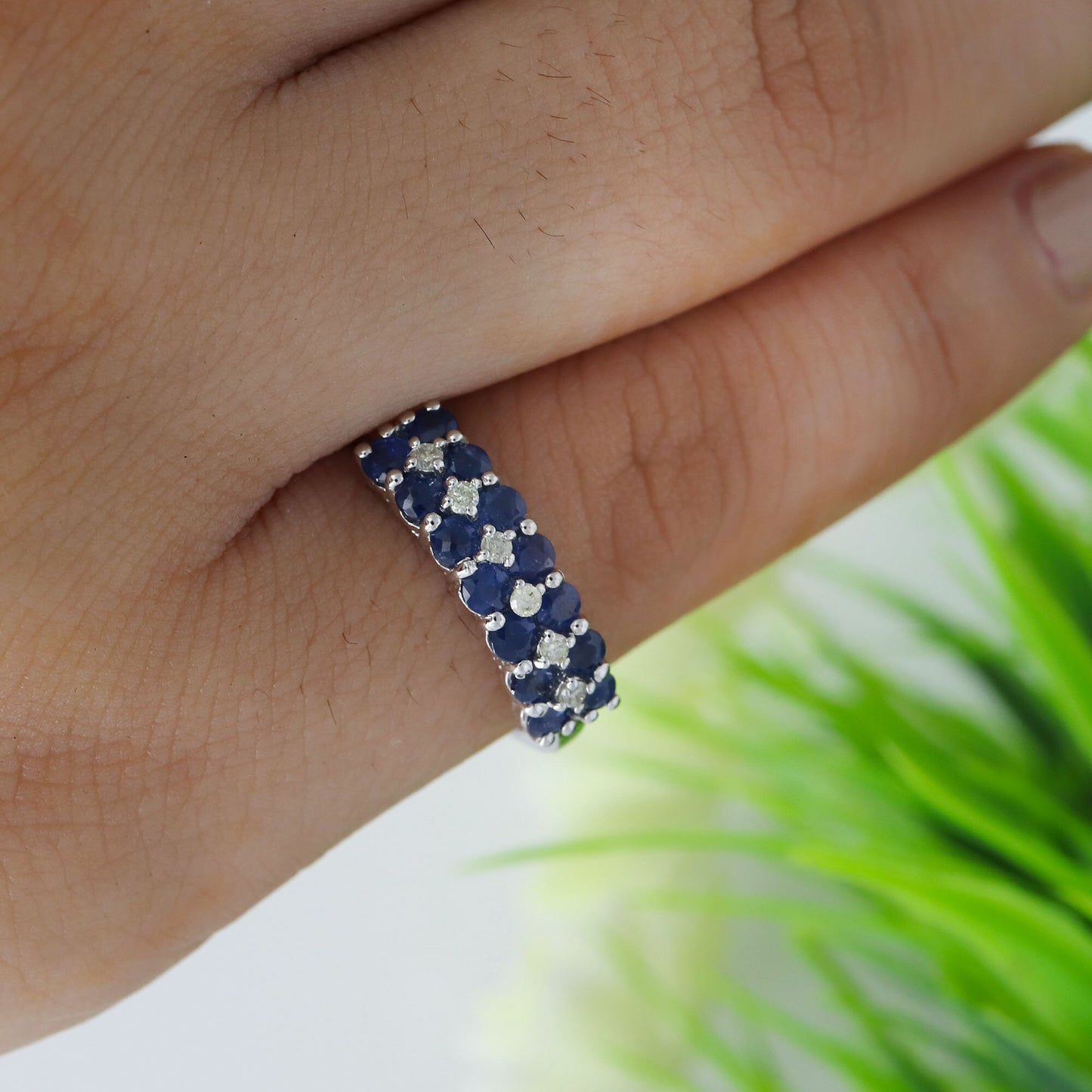 Blue Sapphire Ring Silver