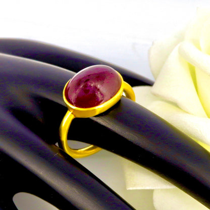 Yellow Ruby Ring 14K Gold