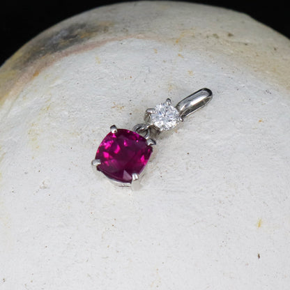 Rubellite Tourmaline Jewelry Pendant 18K Gold