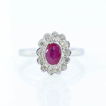 Ruby Ring Silver