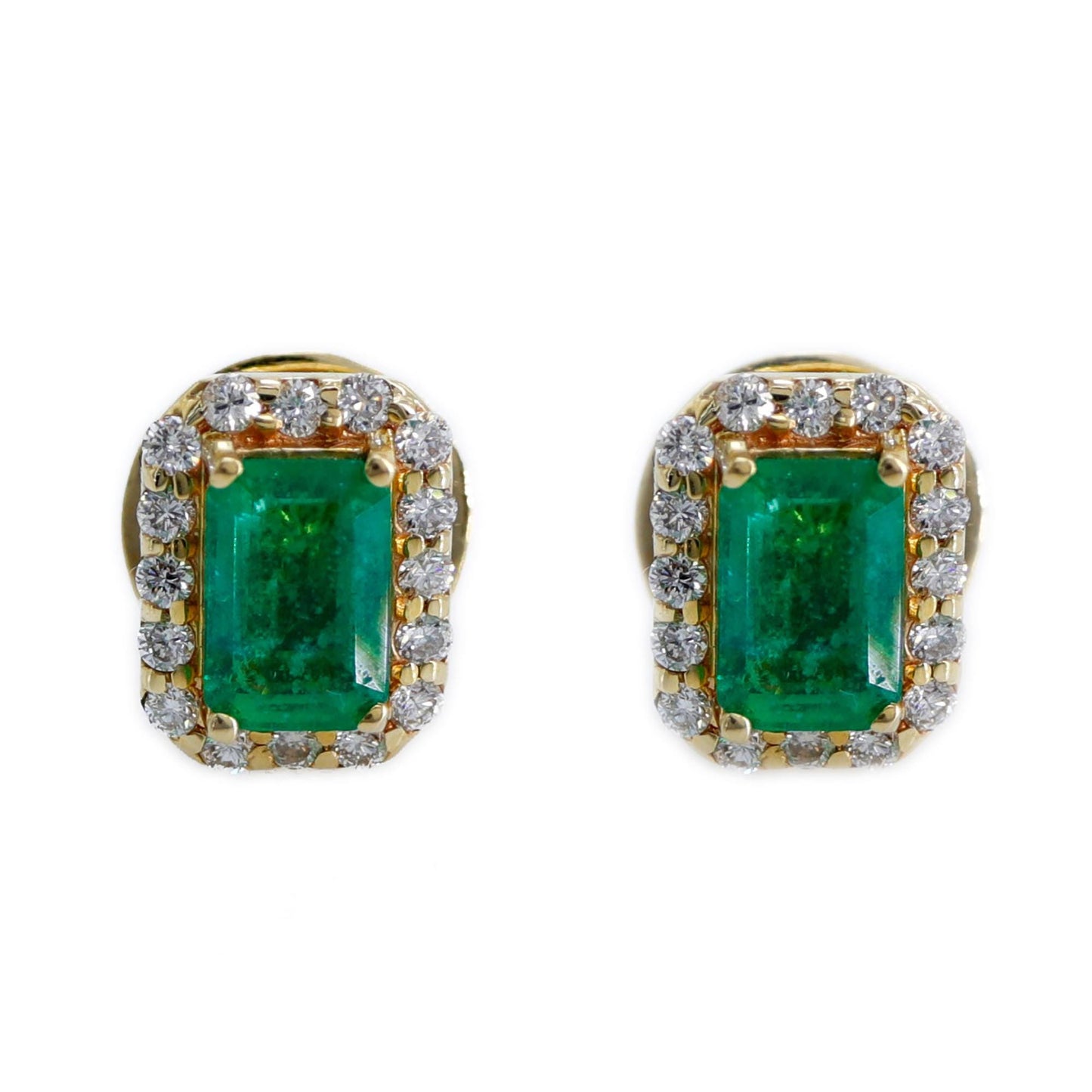 Green Emerald Earring 14K Gold