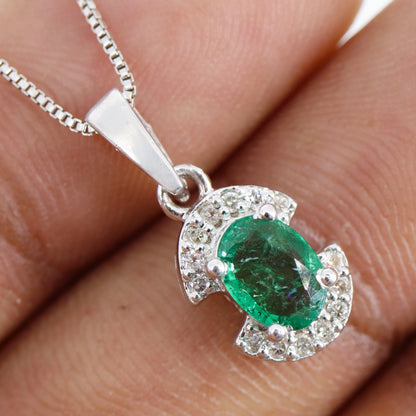 Emerald & Pendant Silver