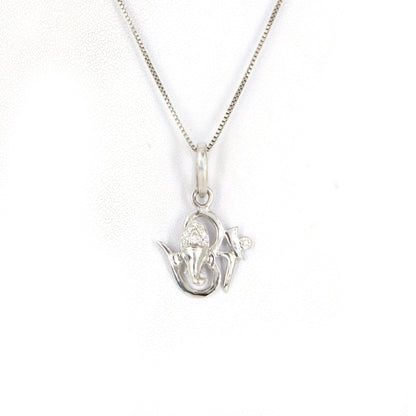 White Pendant 18K Gold