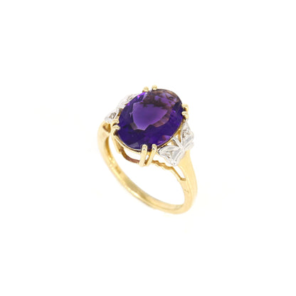 Extremely Rare Amethyst Ring 14K Gold