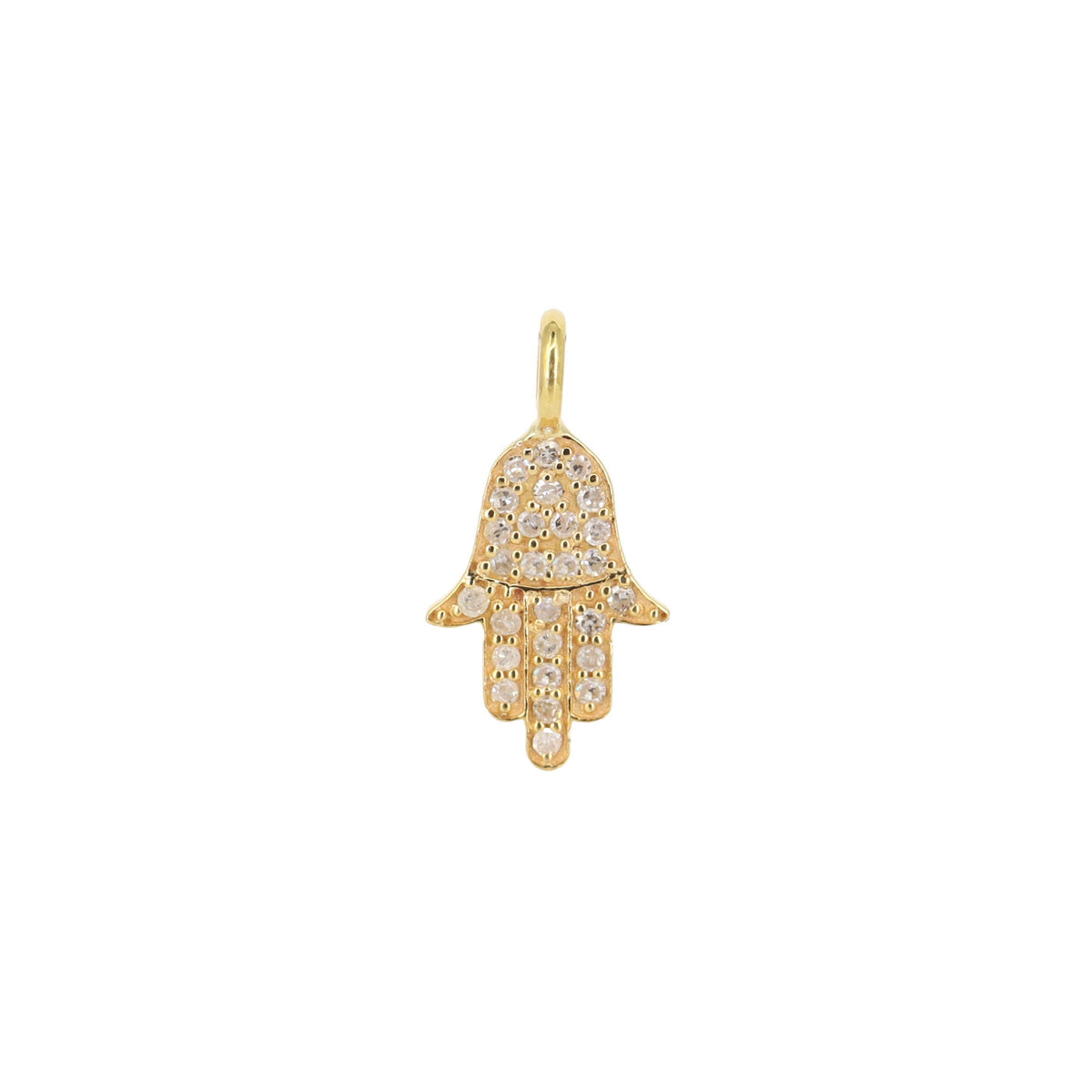Hamsa Hand Charm Shiny Hamsa Charm Hamsa Hand Charm Bracelet 14K Gold