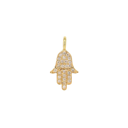 Hamsa Hand Charm Shiny Hamsa Charm Hamsa Hand Charm Bracelet 14K Gold