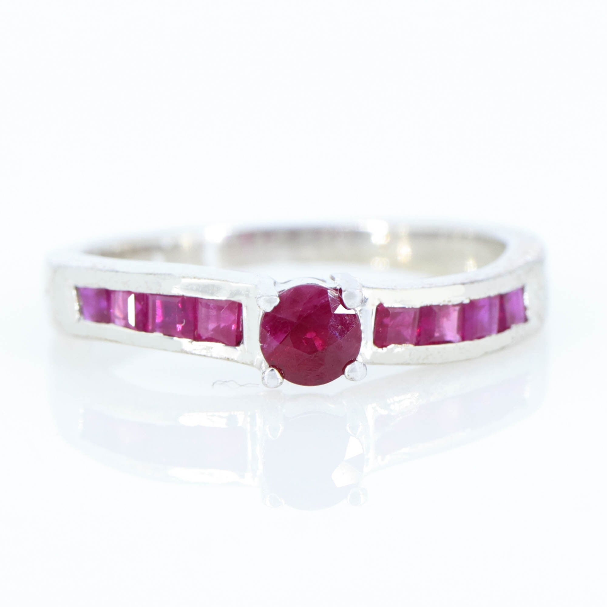 Solitaire Engagement Ring Silver