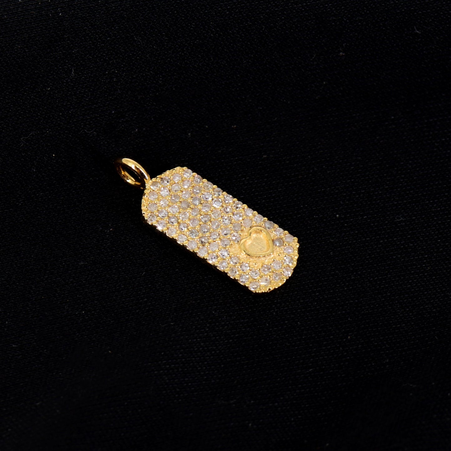 20X7Mm Bar Heart Charm Bracelet 14K Gold