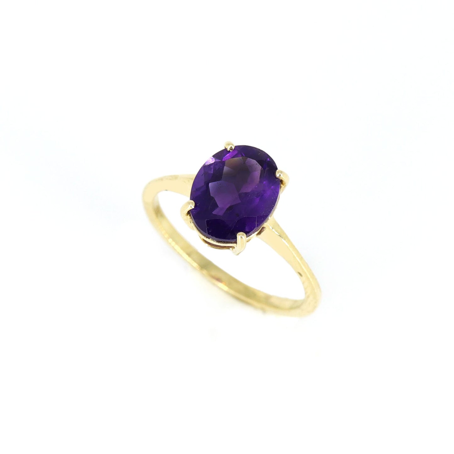 Purple Amethyst Ring 14K Gold