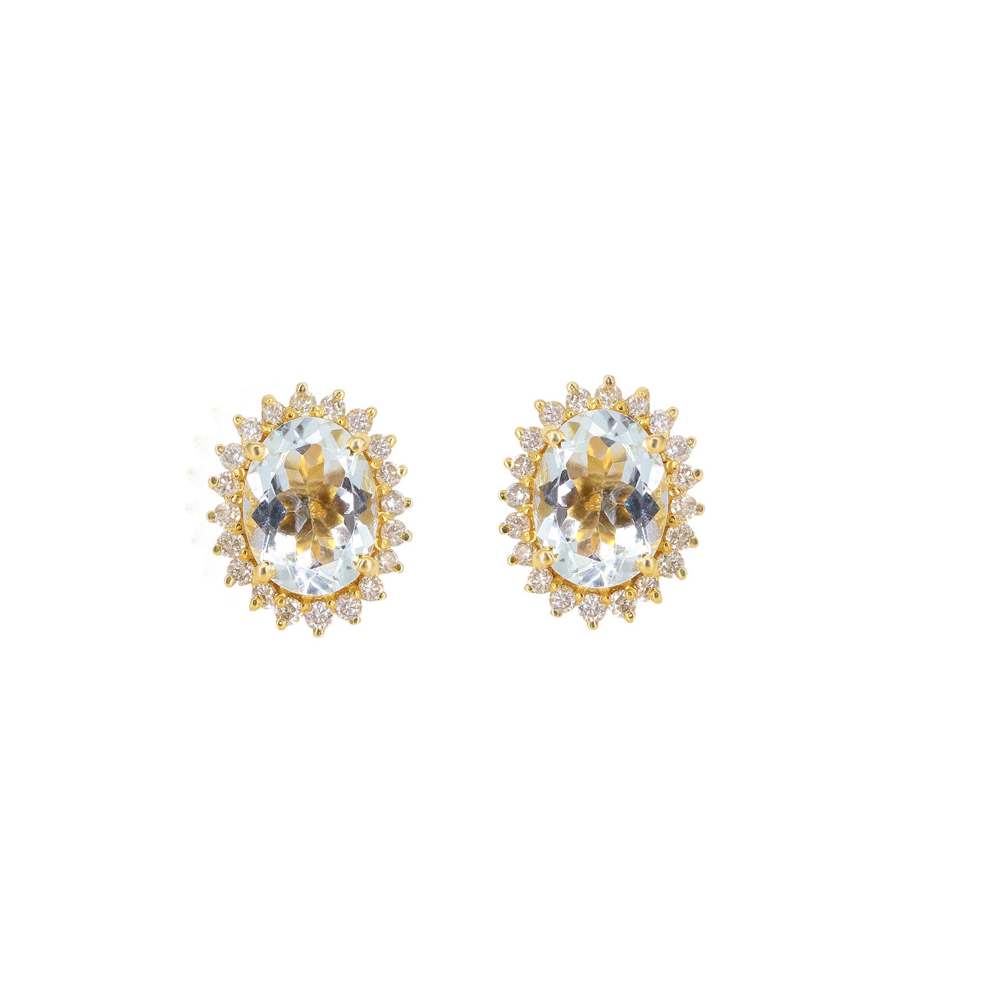 Aquamarine Earring 14K Gold