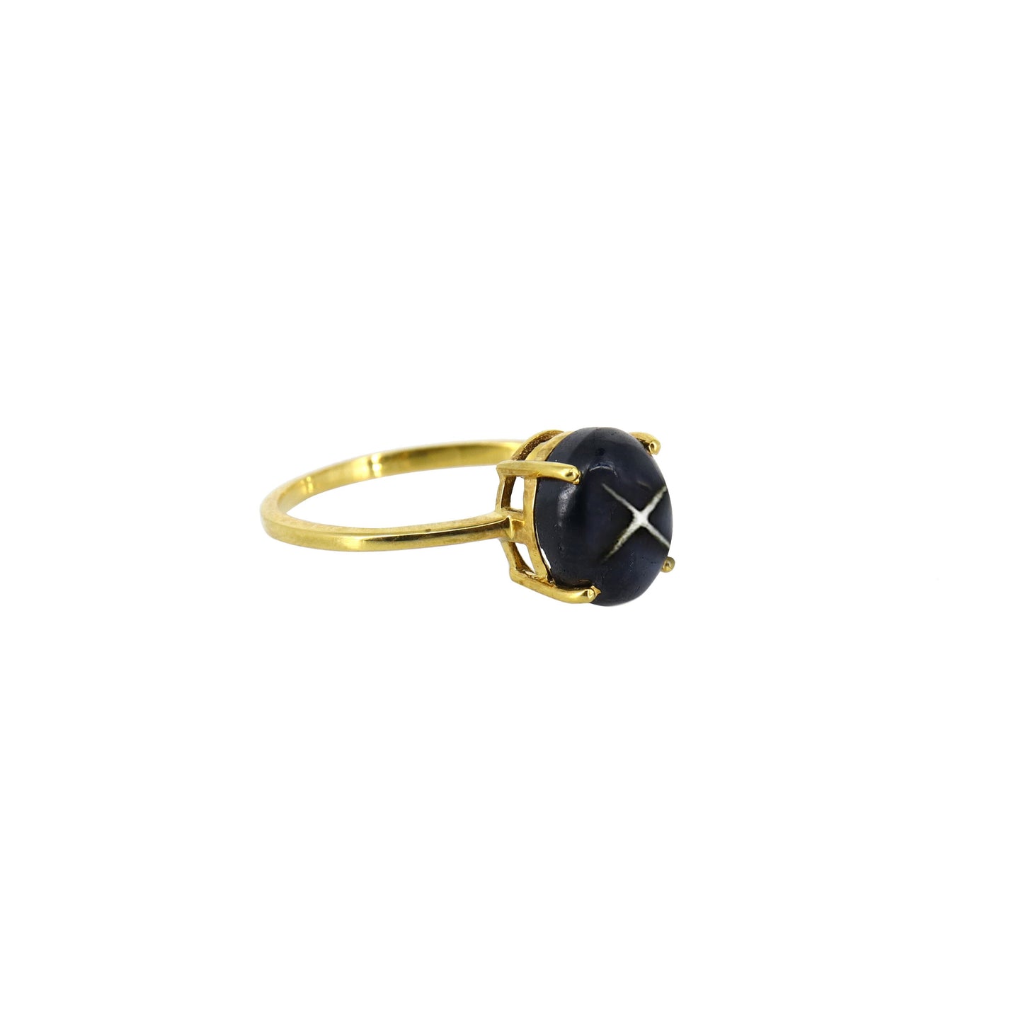 Star Sapphire Ring 14K Gold