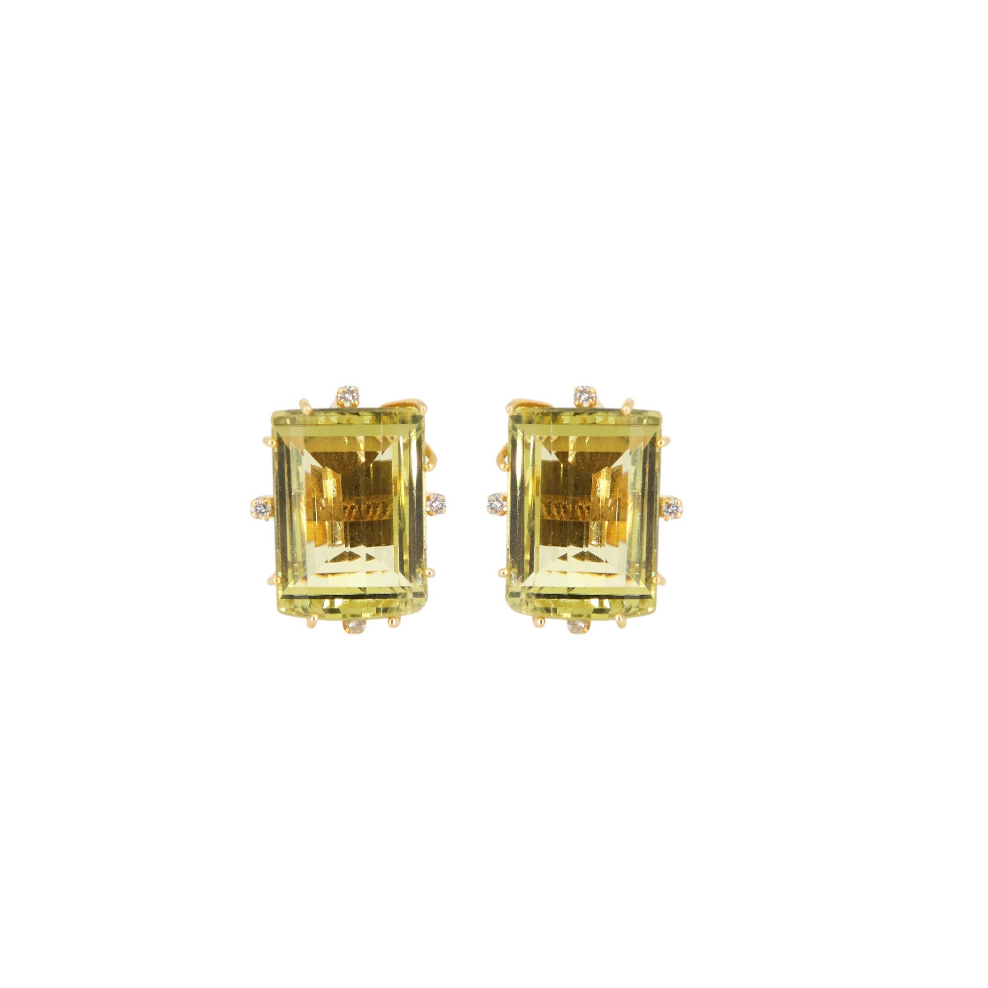 Yellow Lemon Topaz Statement Earring 18K Gold
