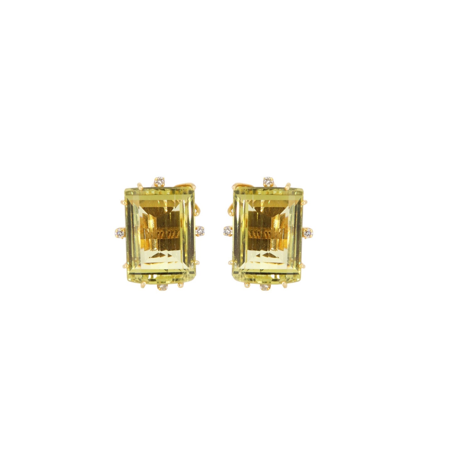 Yellow Lemon Topaz Statement Earring 18K Gold