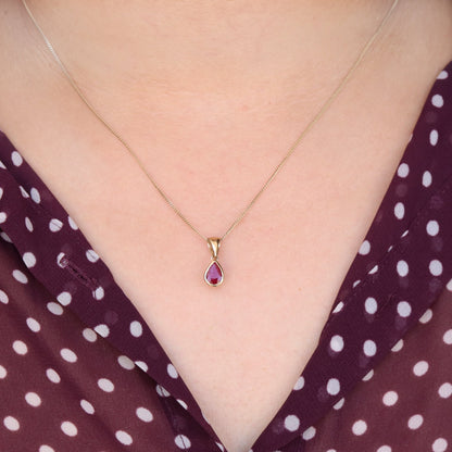 Ruby Pendant 14K Gold