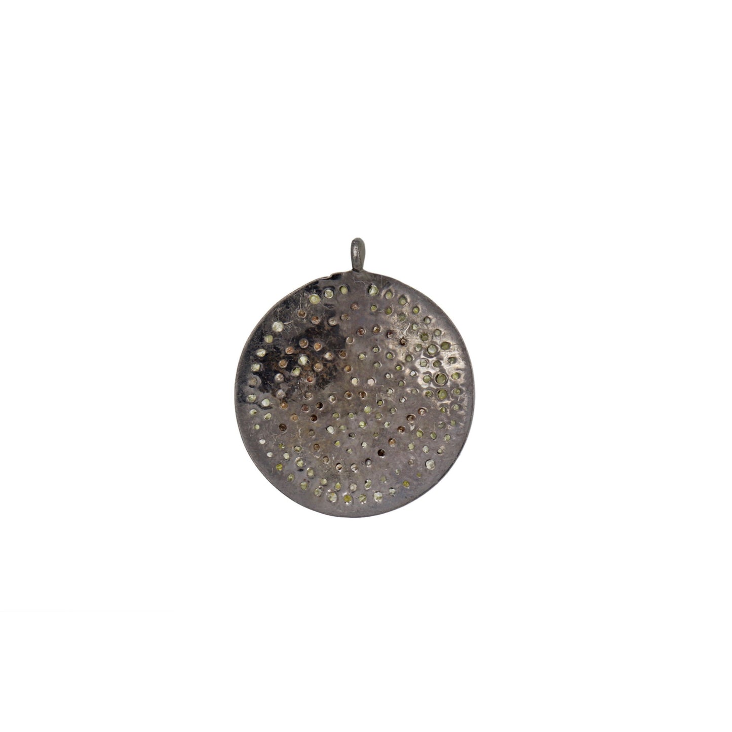 925 Sterling Spiritual Yoga Ohm Symbol Charms Victorian Pave Charm Artisan Organic Meditation Jewelry Making Charms Silver
