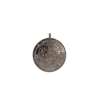 925 Sterling Spiritual Yoga Ohm Symbol Charms Victorian Pave Charm Artisan Organic Meditation Jewelry Making Charms Silver