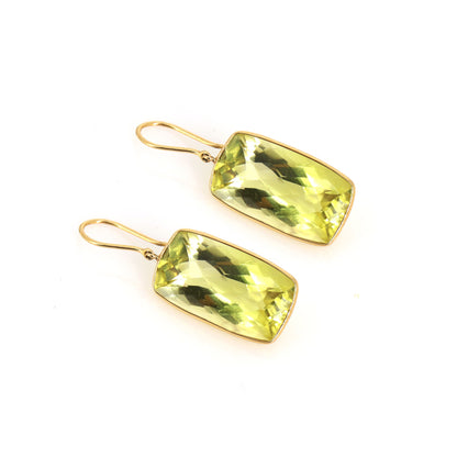 Lemon Topaz Statement Earring 18K Gold