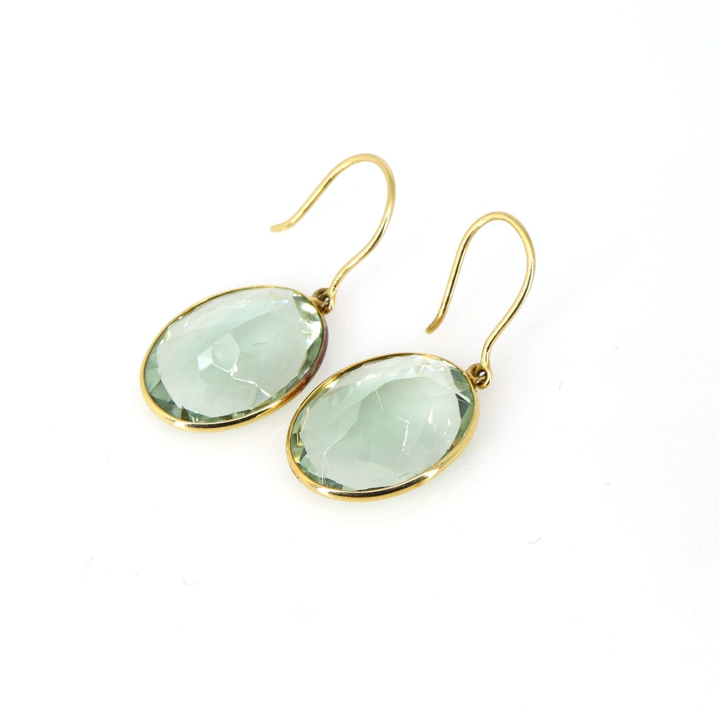 Green Amethyst Earring 18K Gold