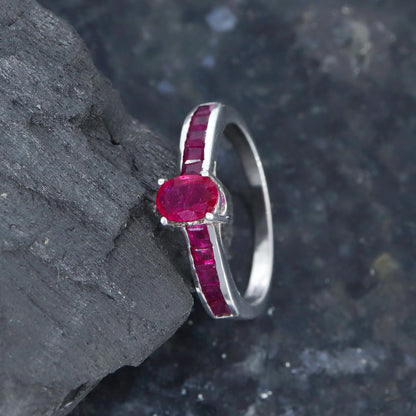 Solitaire Engagement Ring Silver