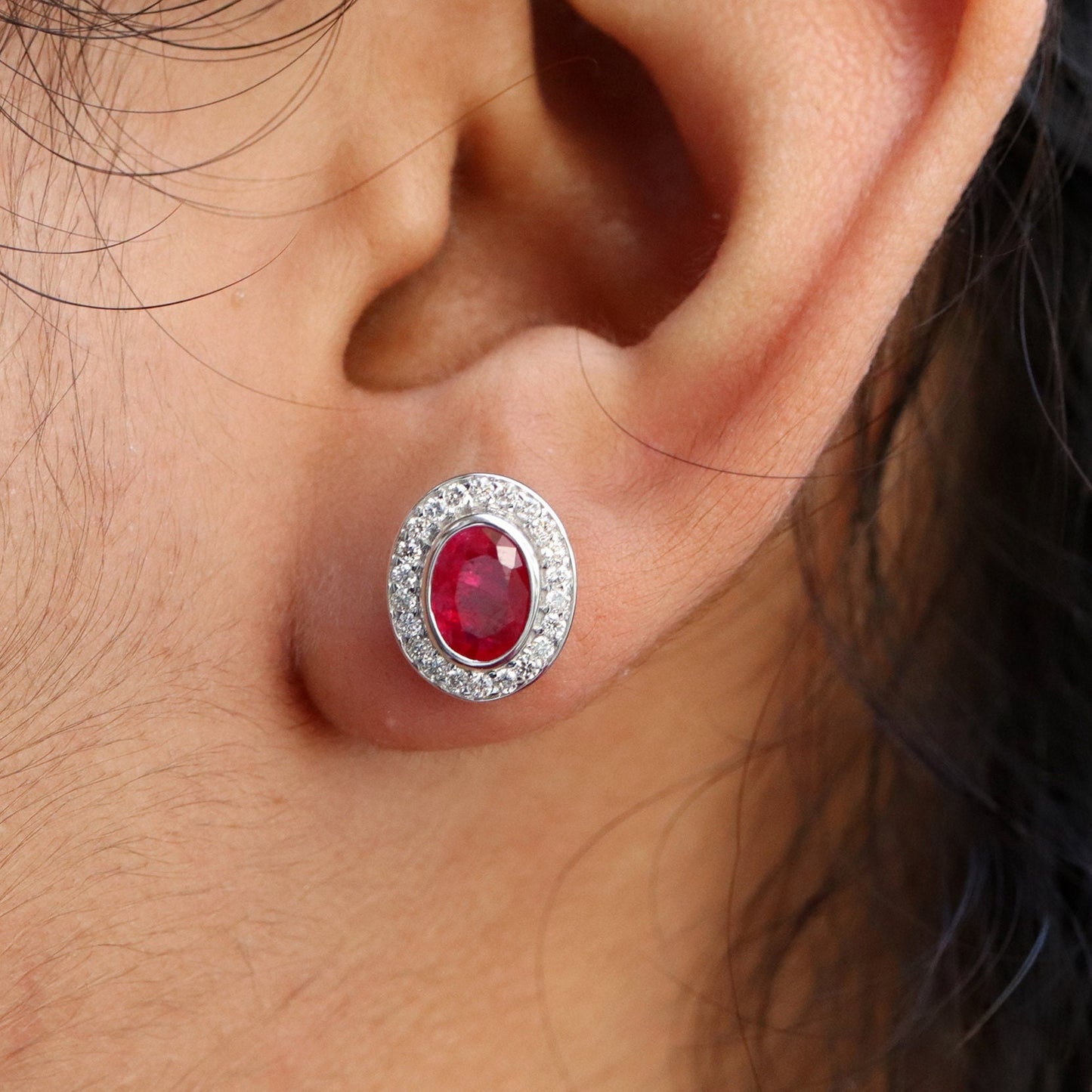 Halo Earring 14K Gold
